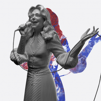 Співачка ілюструє статтю про Tone of voice.